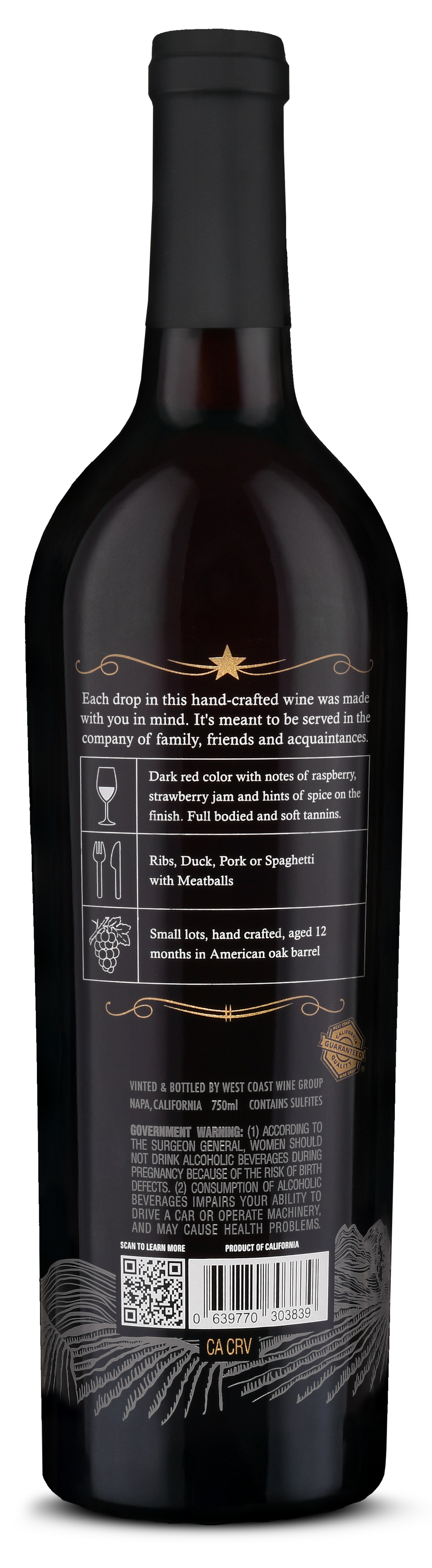 Buck Summit Lodi Old Vine Zinfandel, 2023